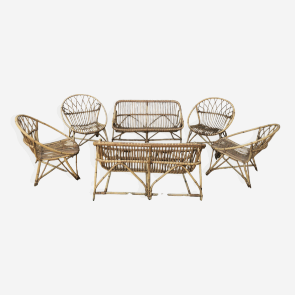 Salon de jardin en rotin
